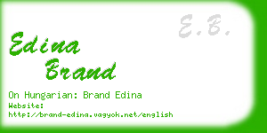 edina brand business card